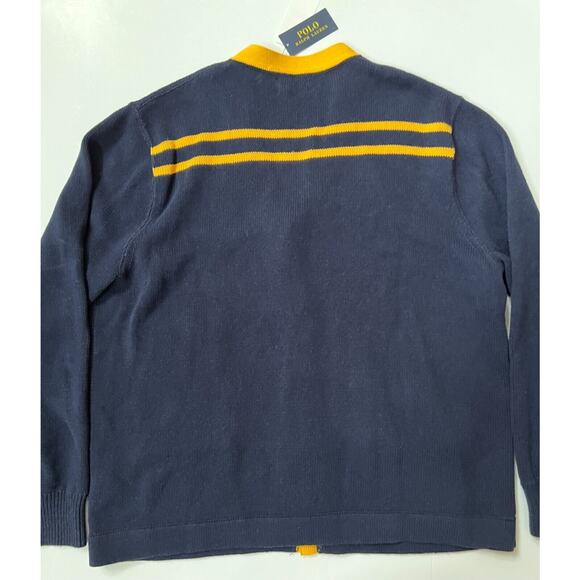 Polo Ralph Lauren Mens Varsity Letterman Patch Cardigan Sweater Size 2XL NWT - Picture 4 of 12